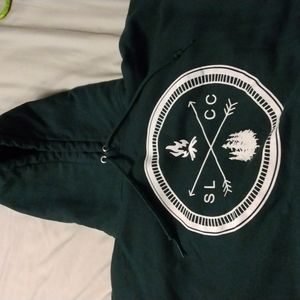 XL HOODIE,  SKY LODGE LOGO, FOREST GREEN, REALLY COOL LOOKING HOODIE